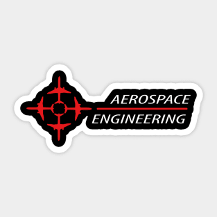 Aerospace engineering text, aircraft engineer logo Sticker